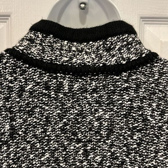 Karl‎ Lagerfeld Black/White Button Up Cardigan Sweater Size L - Picture 9 of 12